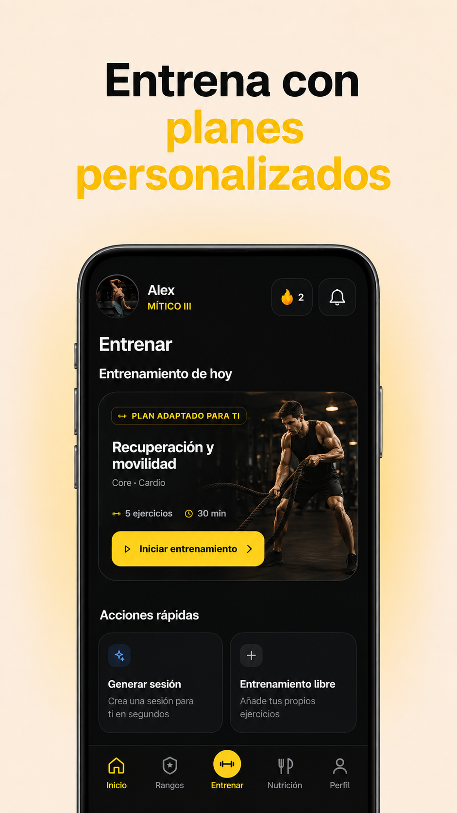 Planes de entrenamiento personalizados en Forte