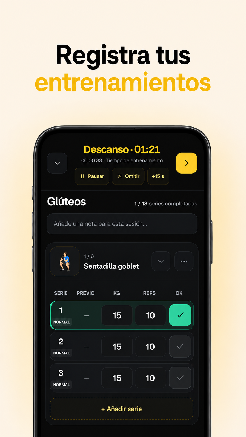 Registro de entrenamientos en Forte