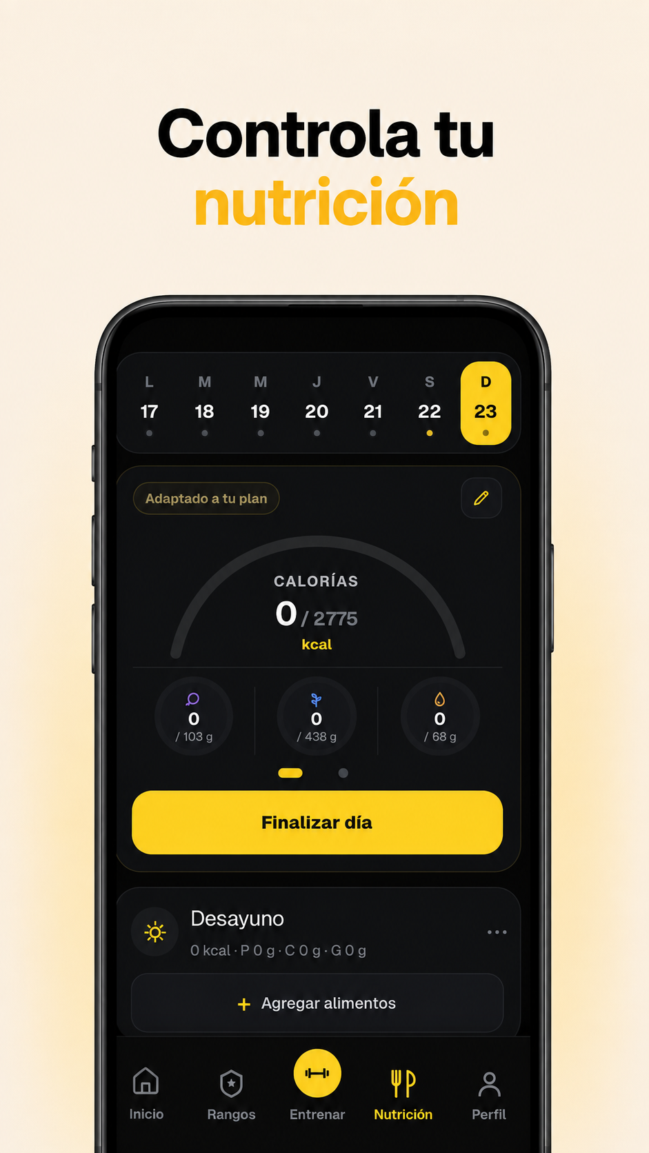 Control de nutrición en Forte